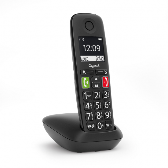 Teléfono inalámbrico Dect Gigaset E290, negro